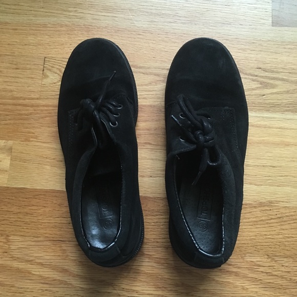Black Suede Topshop Shoes - Picture 3 of 5